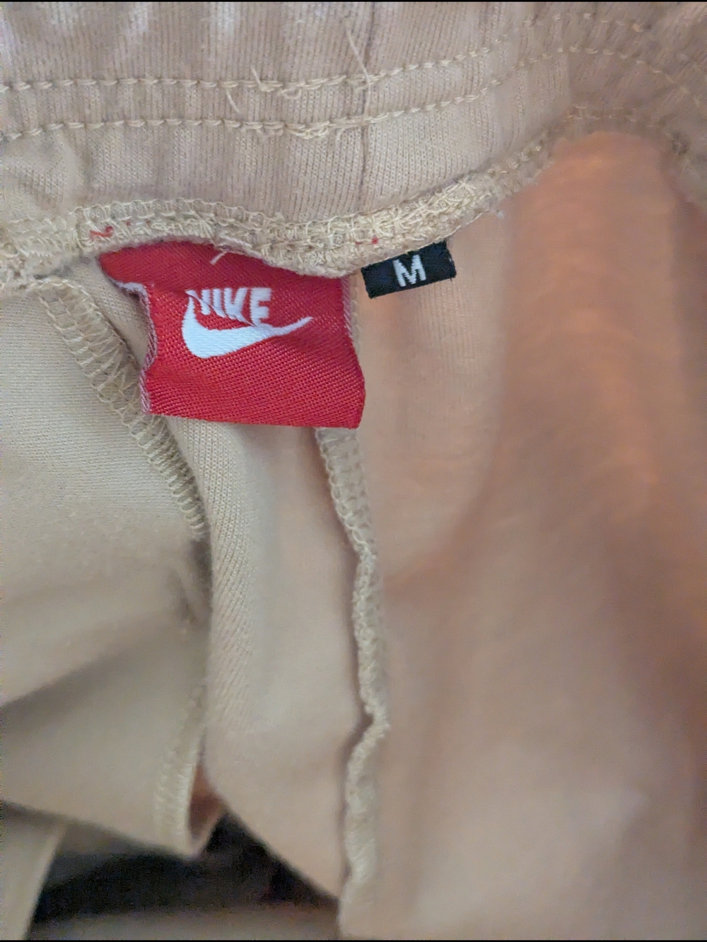 Nike Tan Jogger Sweatpants with White Accents - Picture 7 of 12